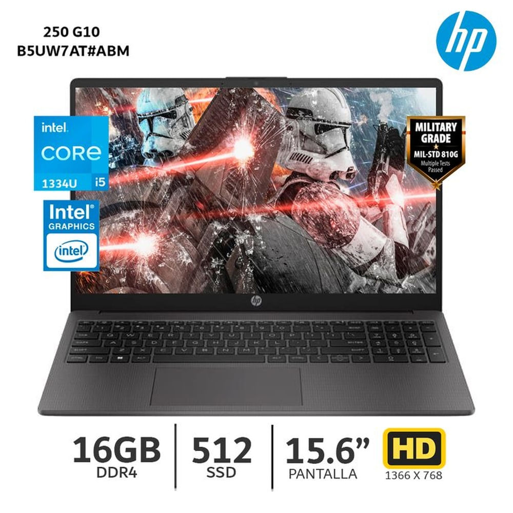 Laptop HP 250 G10 Core i5-1334U 16Gb Ram 512Gb SSD 15.6'' HD B5UW7ATABM