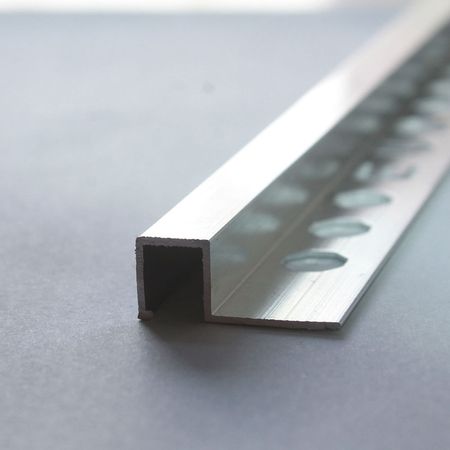 Perfil de aluminio Cuadrado 20mm x 2.40m Euroborde