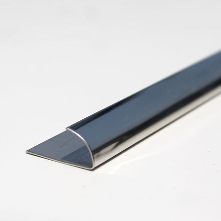 Perfil de aluminio Curvo Brillante 10.5mm x 2.40m Euroborde