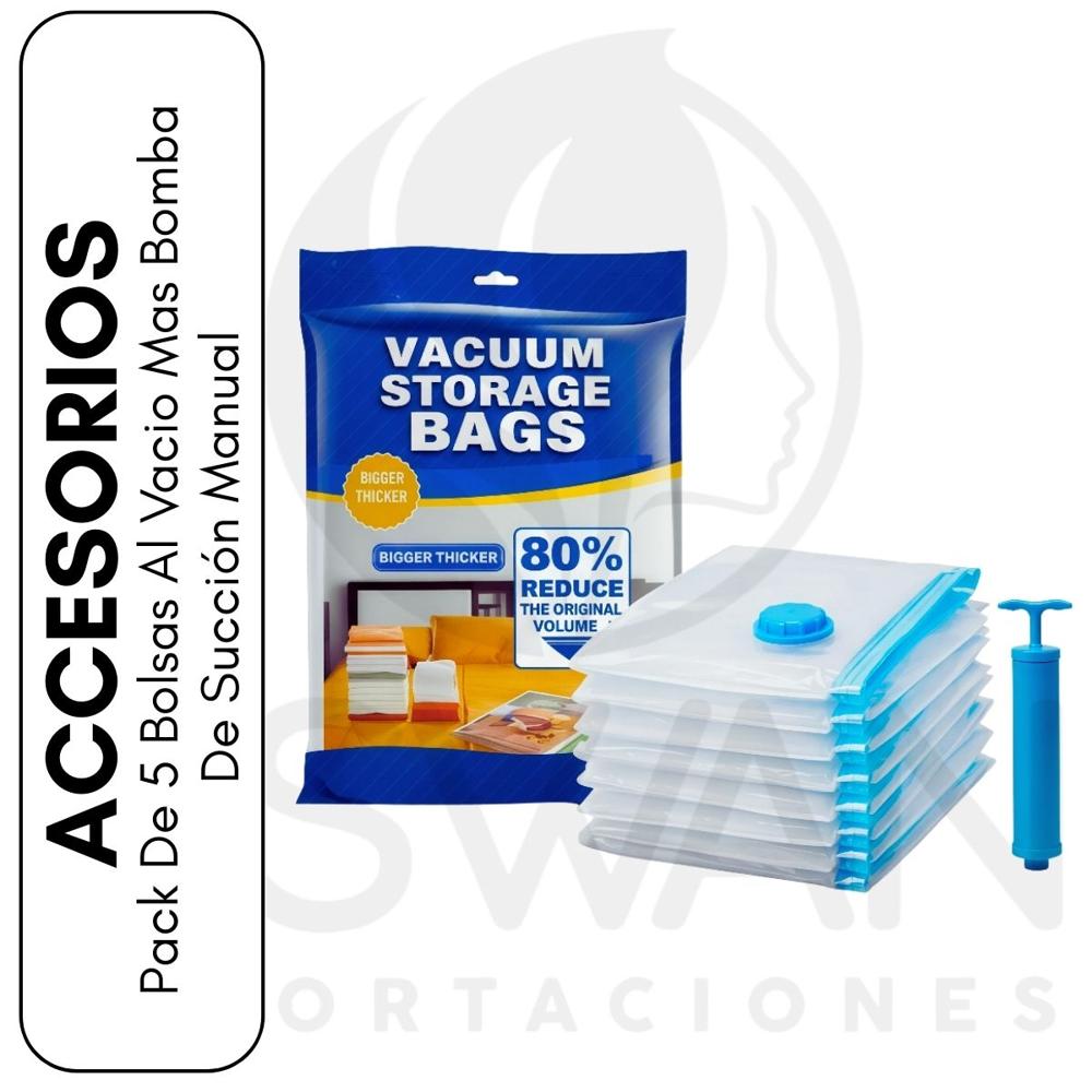 Pack De 5 Bolsas Al Vacio Mas Bomba De Succión Manual