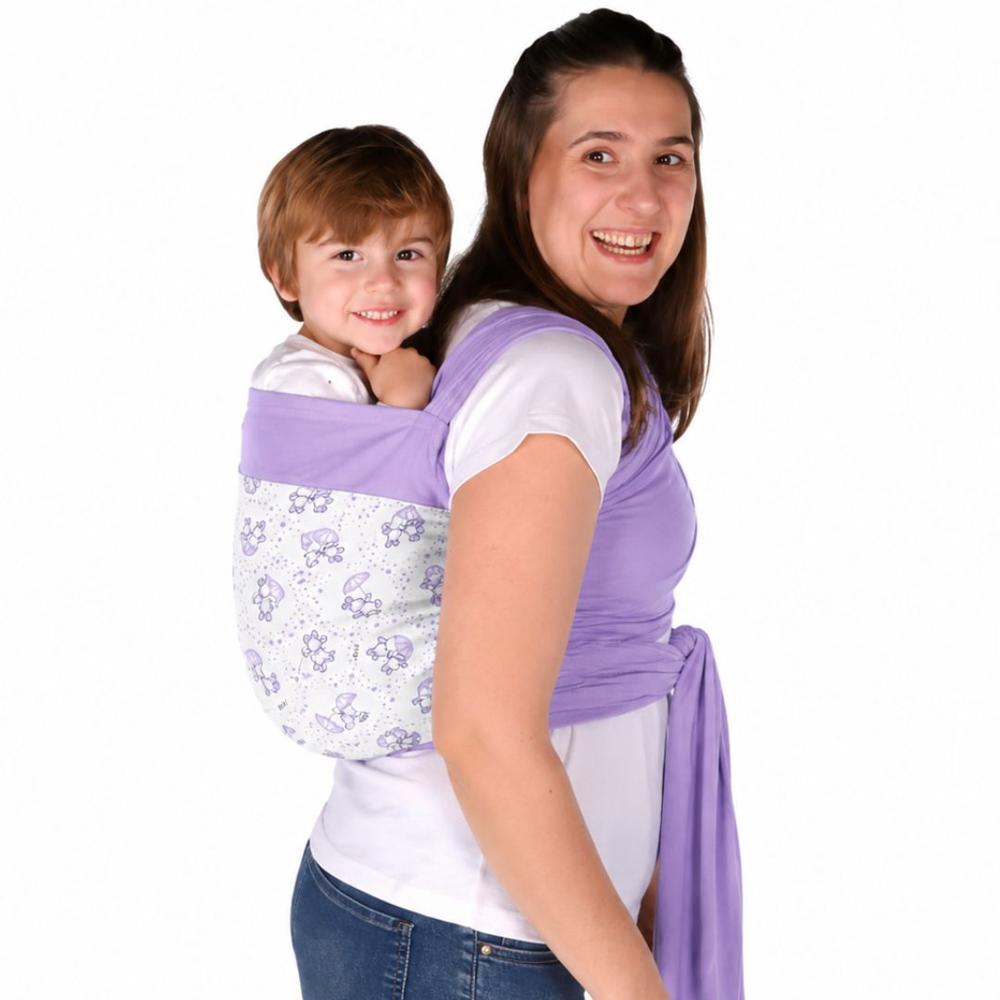 PORTA BEBE FULAR DOS PIEZAS ALGODÓN - LILA