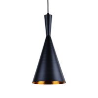 Lámpara Colgante Tom Cono Negro / Dorado 1 Luz Orange