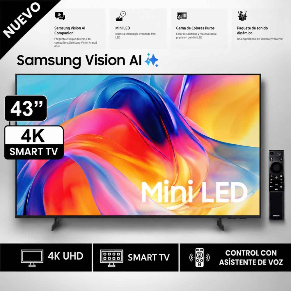 Televisor Samsung Mini LED 43 pulgadas 4K Ultra HD Tizen UN43M70HAGXPE