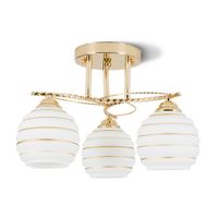Lámpara Adosable Orange Milena 3 Luces E27 Dorado