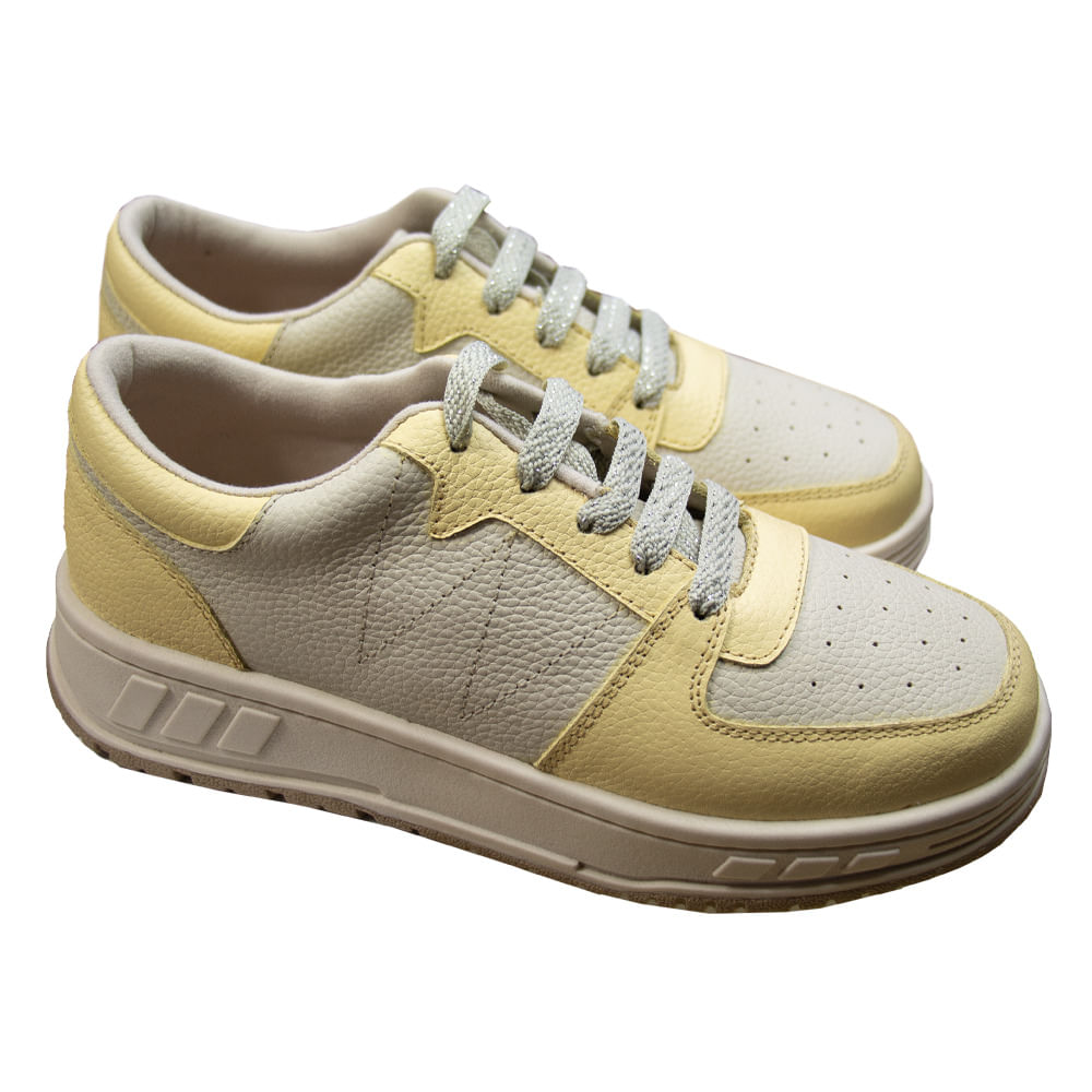 Zapatilla Plataforma Mujer Corelli Leona Cuero Mantequilla Talla 38