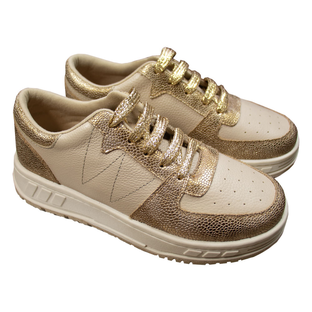 Zapatilla Plataforma Mujer Corelli Leona Cuero Platino Talla 37