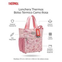 Lonchera Thermos Bolso Térmico Camo Rosado