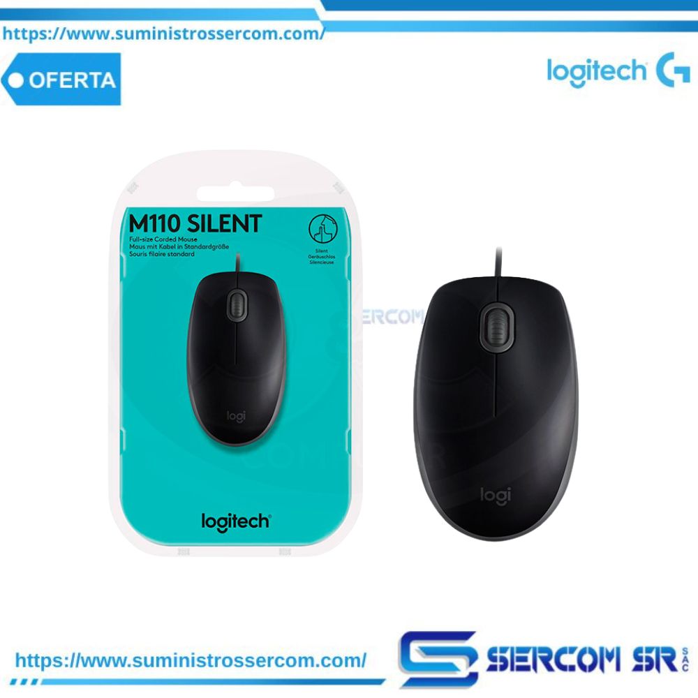 MOUSE LOGITECH M110  OPTICO USB BLACK