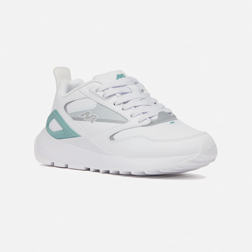 Zapatilla New Athletic Lifestyle Flats City 252-0145 para Mujer 37 Blanco