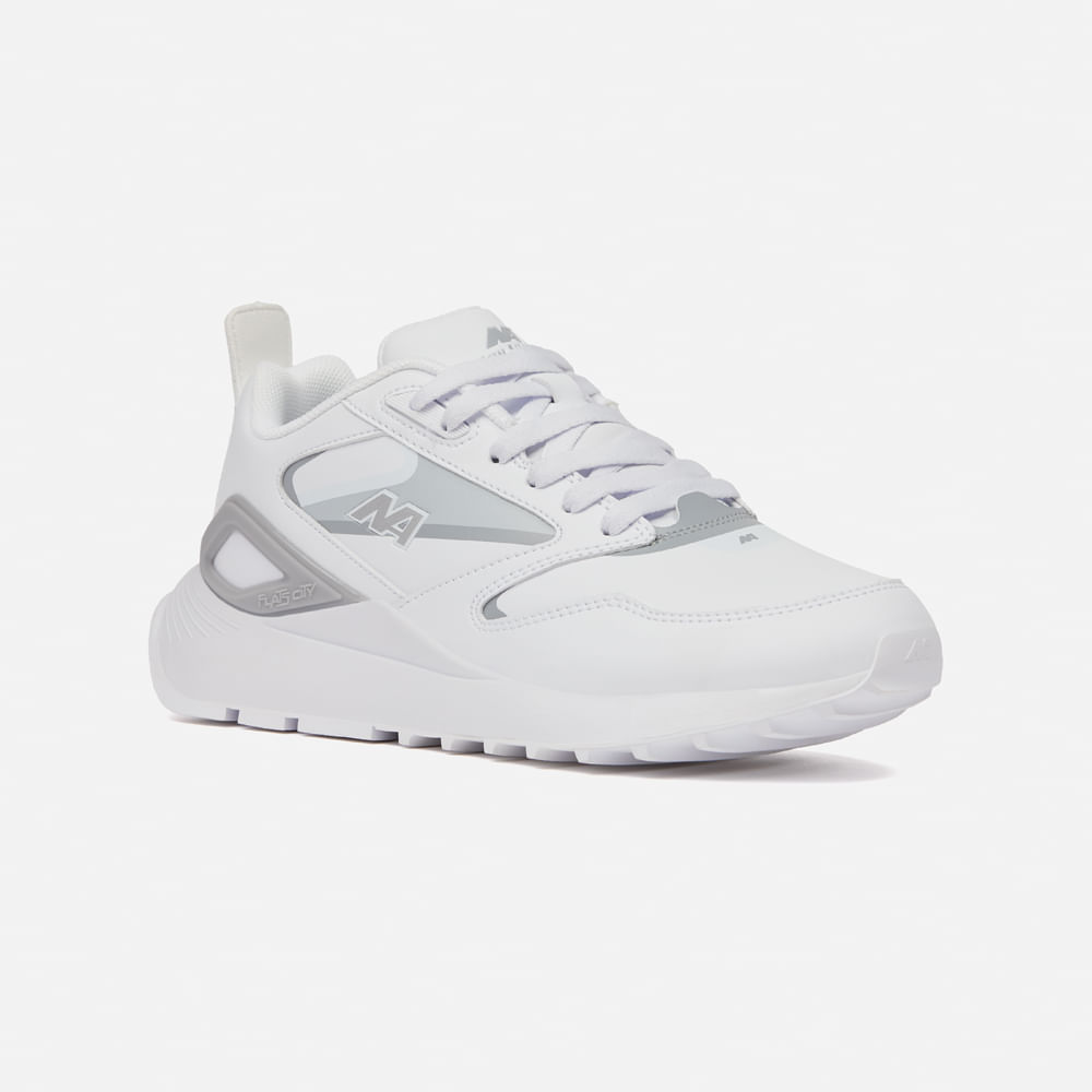 Zapatilla New Athletic Lifestyle Flats City 252-0104 para Mujer 39 Blanco