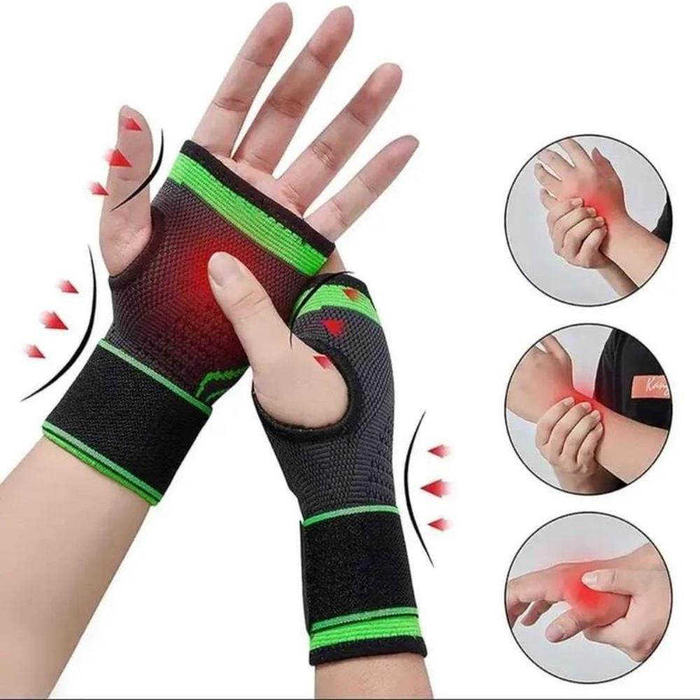 2 Muñequera Deportiva Ajustable Protección Ortopedica Multicolor