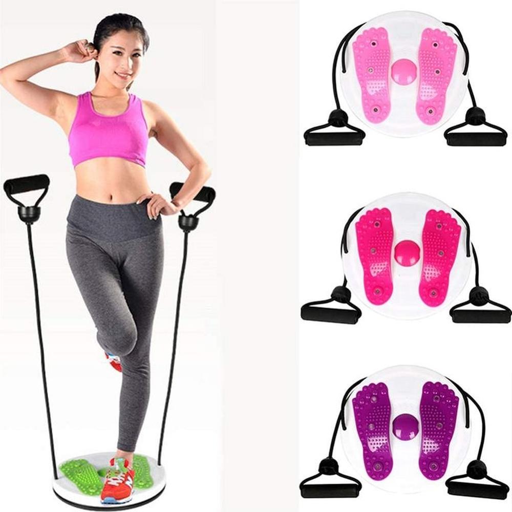 Base Disco Giratorio con ligas para Moldear Cintura Abdomen Multicolor