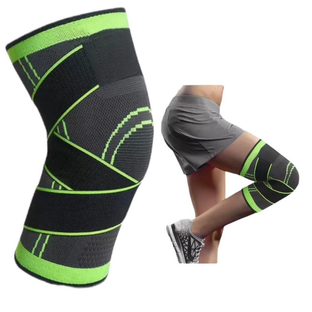 Pack 2Rodilleras Elástica Ajustable con Velcro para Deporte Multicolor