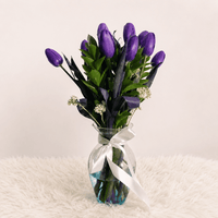 Florero de 12 tulipanes Bibble - Flores para el Hogar