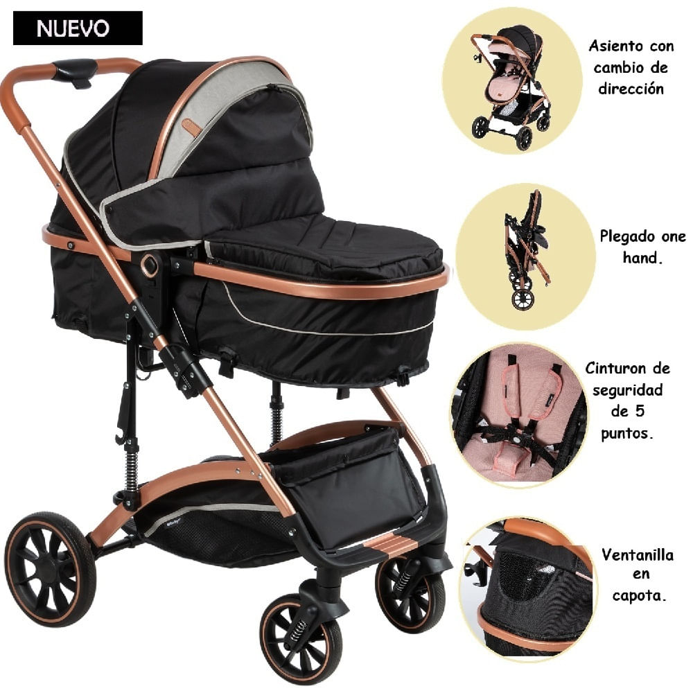 Coche Moises Plegable Sundance Gris EB-157