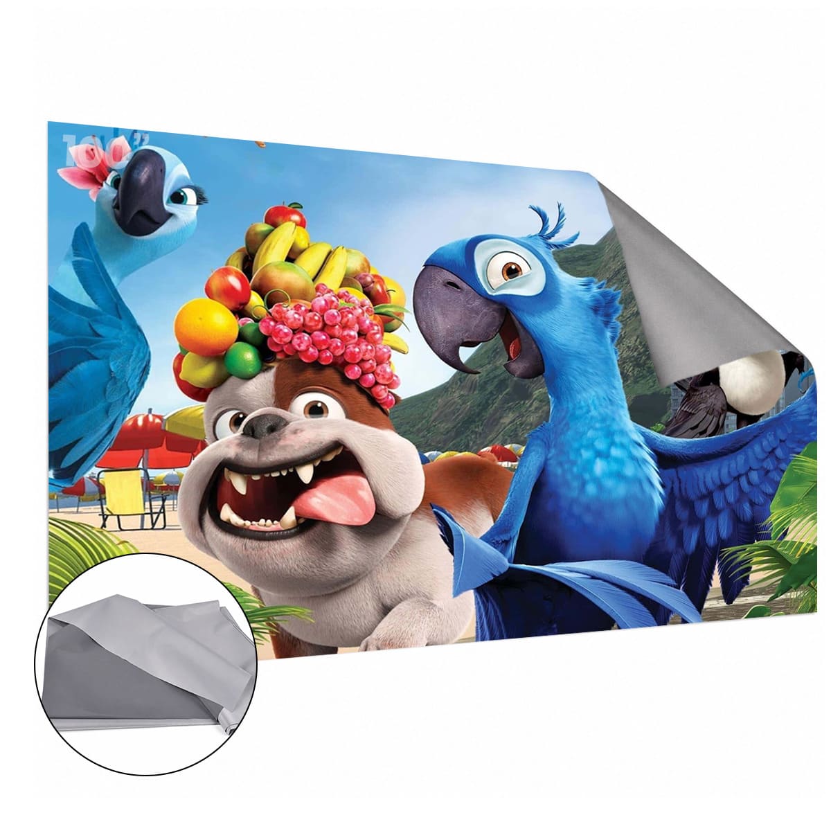 Pantalla Ecran Reflectiva Para Proyector 100 Pulgadas Gris