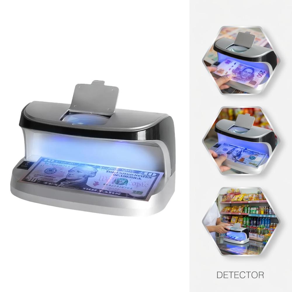 Detector de Billetes Portátil UV y Magnético - Verificador de Moneda con Escala de Medida