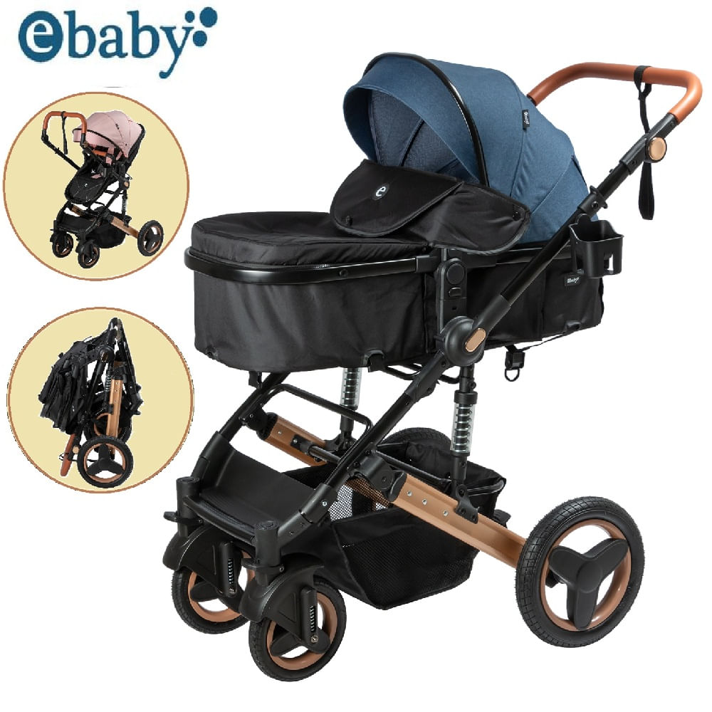 Coche Cuna Moises Roman con cambio de asiento Azul