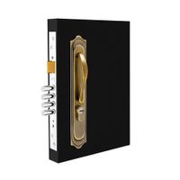 Cerradura de embutir de bronce antiguo clásica p/puerta principal Izquierda