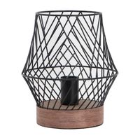 Lámpara de Mesa Inspire Kanel E27 Negro de Metal