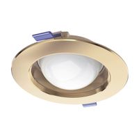 Spot Led Saturno Dorado para Caja Octogonal 6w Luz Cálida Wellmax-Samsung