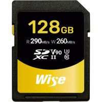 Wise Advanced Tarjeta de Memoria SD-N UHS-II SDXC 128GB - Velocidades de Lectura hasta 290