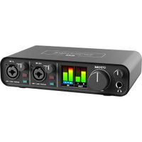 MOTU M2 Interfaz de Audio/MIDI USB-C 2x2 con Preamplificadores, 24-Bit/192 kHz, Loopback y