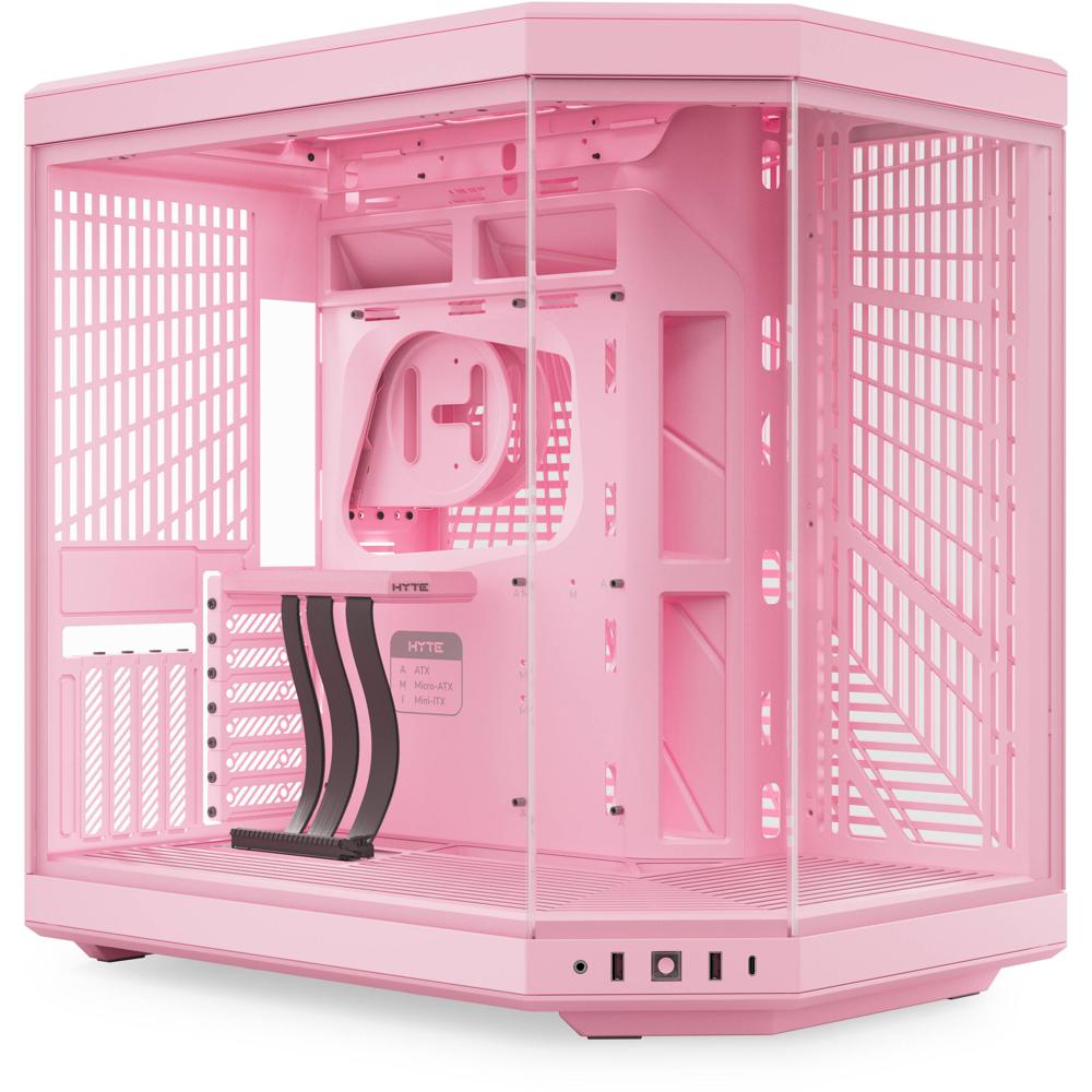 HYTE Y70 Case Mid-Tower Strawberry Milk - Soporte ATX, E-ATX, M-ATX, M-ITX, Ventilación M
