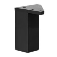 Pata de mueble Negra Cuadrada 10cm