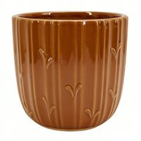 Maceta Decorativa Marrón Caramelo Orange