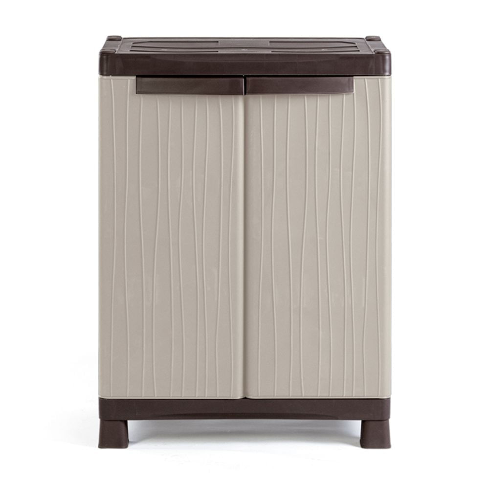 Ropero tipo Madera Mediano Marrón y Beige Polinplast