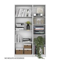 Combo Modular: 2 Estantes 8 Niveles Home Blanco