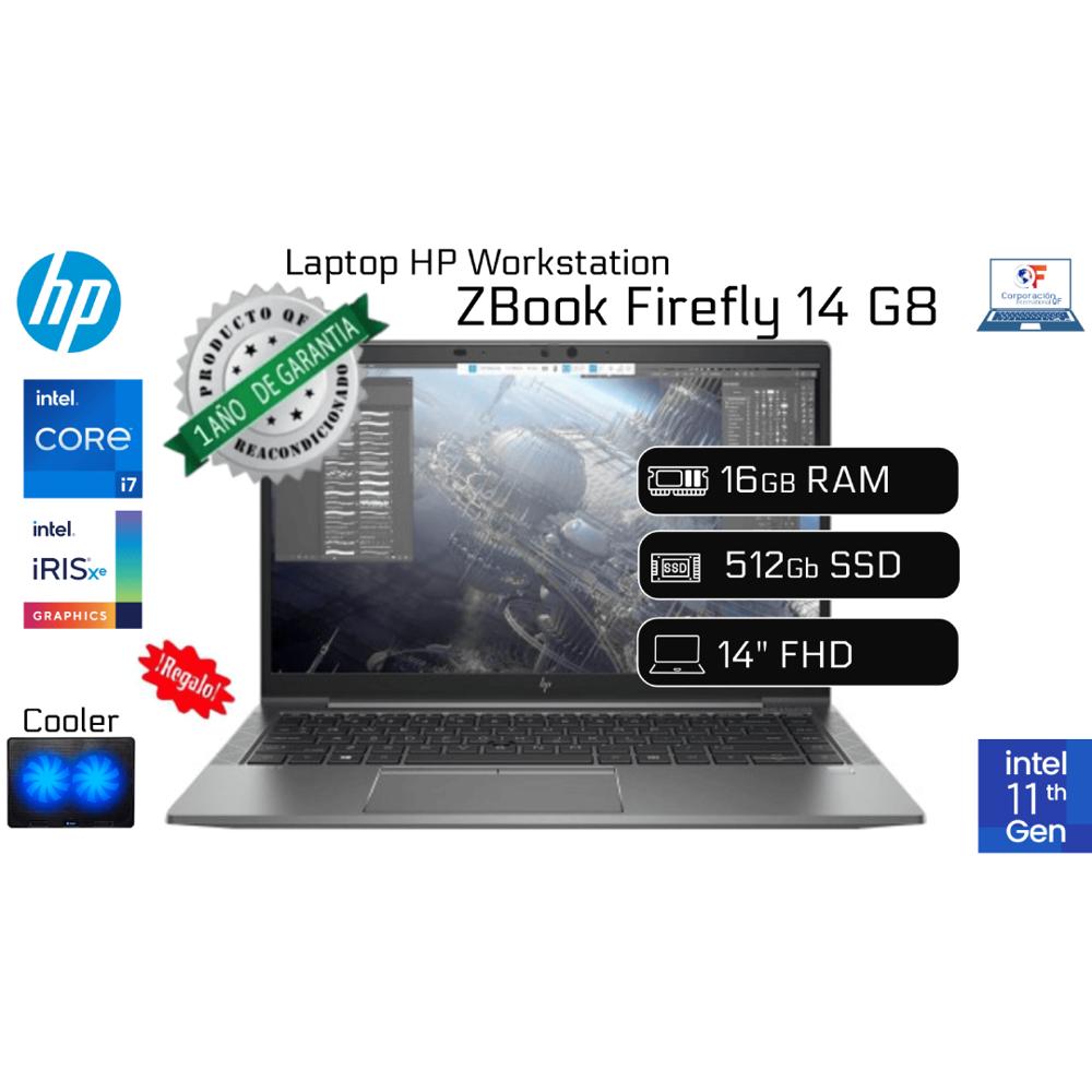Hp ZBook firefly 14 G8 I7 11th 16gb RAM 512GB SSD IPS Reacondicionada 1 Año Garantía  COOLER
