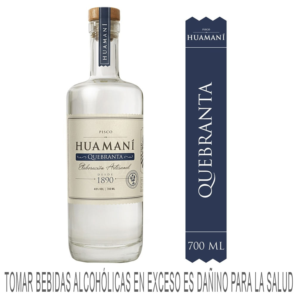 Pisco HUAMANÍ Quebranta Botella 700ml