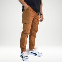 Jogger Cargo Hombre Algodón Drill Yonisters Clothing Fit Casual Stretch