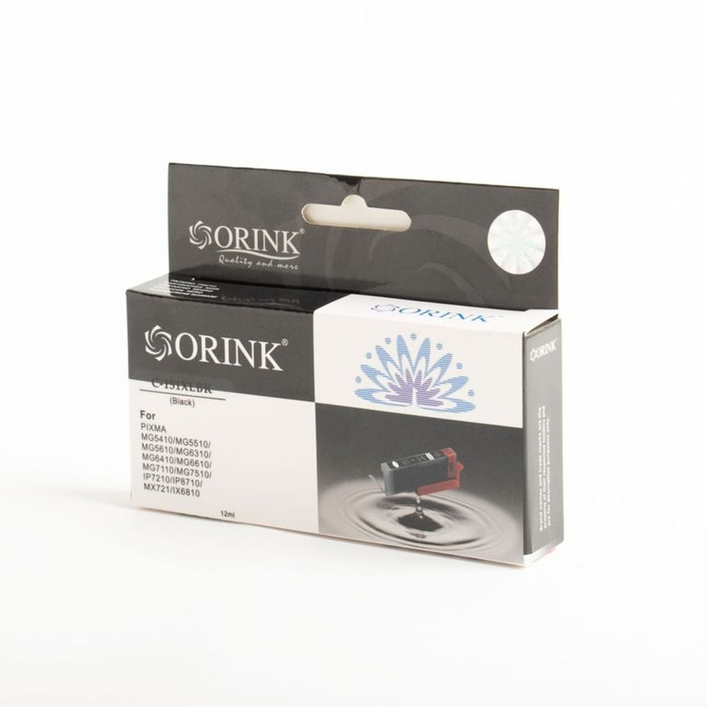 Cartucho de tinta Compatible Orink CCLI 151 Negro  Black  12 ml para Canon