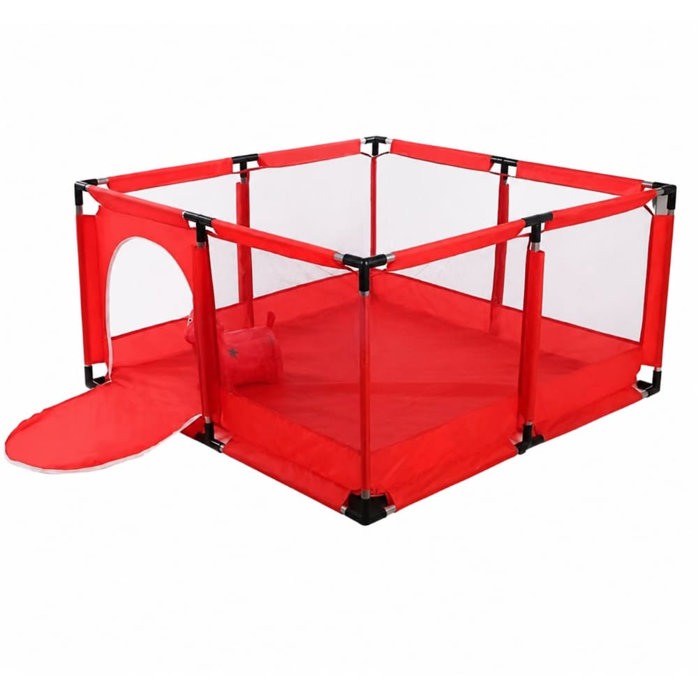 Corral Jaula Infantil 126x126 cm Iron PP Moderna Amplia Seguridad Juegos Bebes Hogar AJ351907