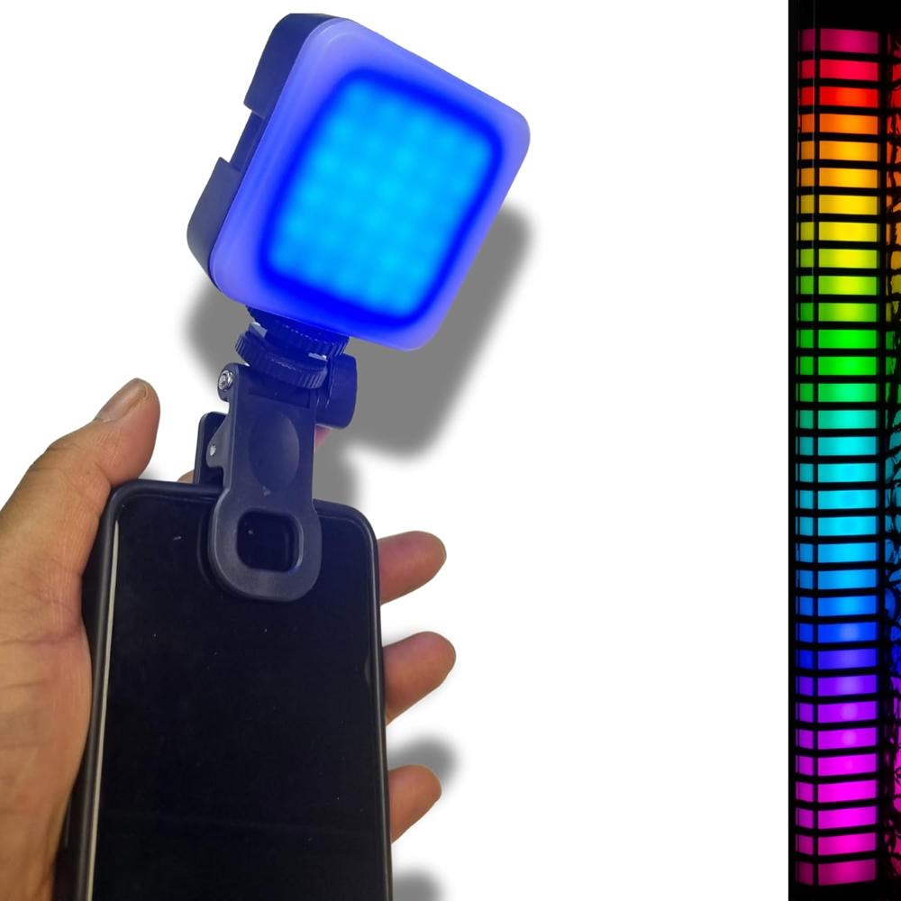 Luz Led Selfie RGB Recargable AY 83 Con Soporte Clip Celular Camaras