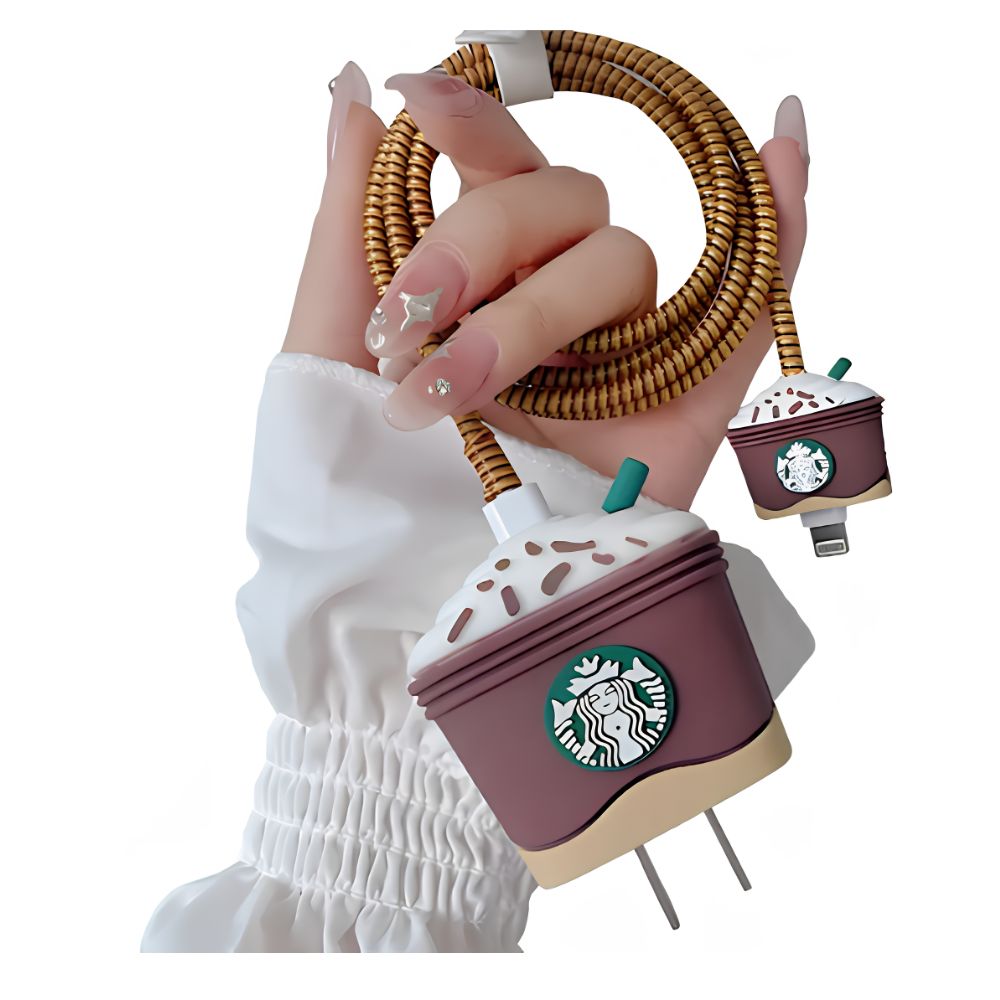 Funda Protectora Coffee animados 3D para Apple iPhone 18w 20w