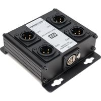 Sescom Extensor de Audio Balanceado Pasivo de 4 Canales sobre Cat 5/6/7 con Conectores XLR