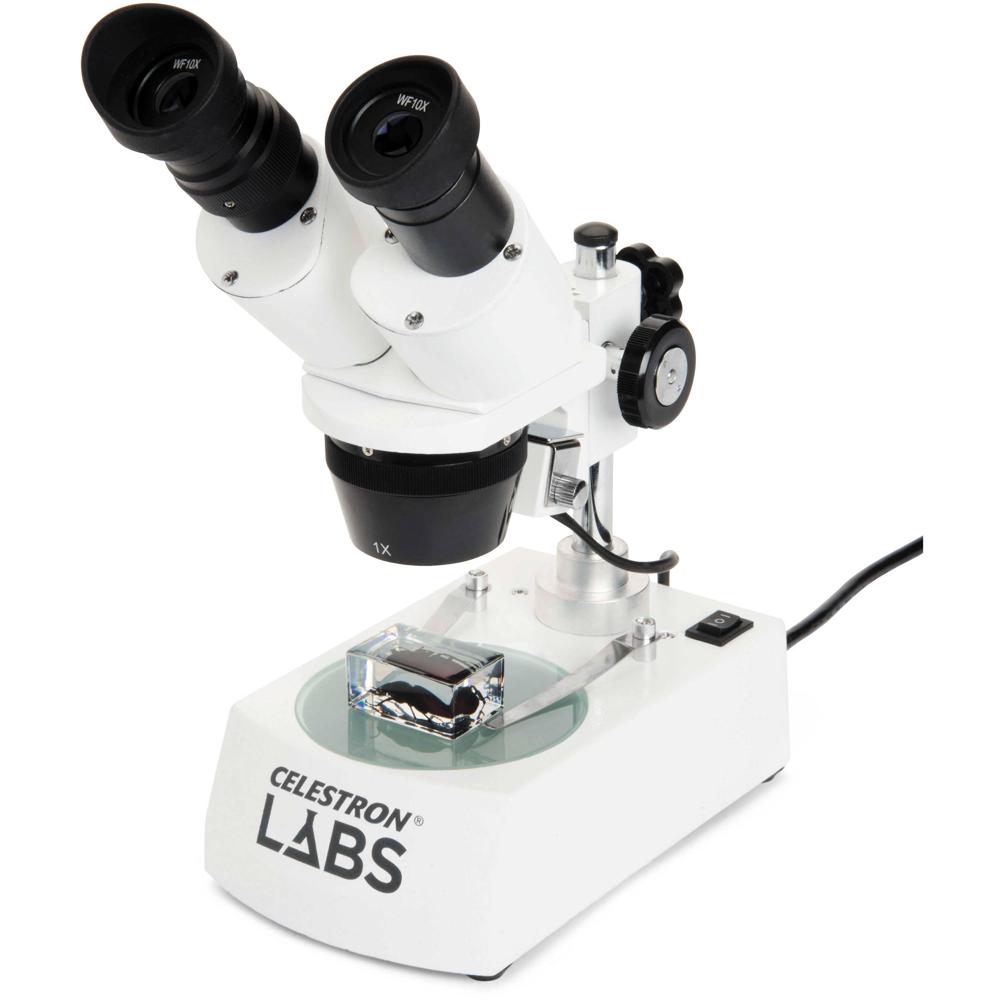 Celestron Microscopio Estéreo S10-60 10x a 60x con Iluminación Halógena y Tungsteno