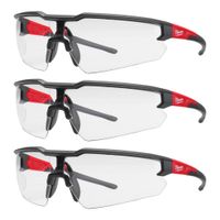 PAQUETE DE 3 GAFAS DE SEGURIDAD TRANSPARENTES ANTIRAYADURAS MILWAUKEE 48-73-2052