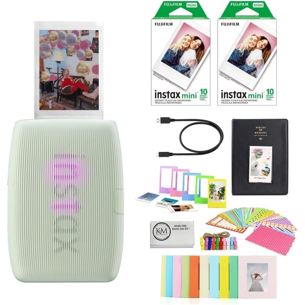 IMPRESORA FUJIFILM INSTAX MINI LINK 3 DELUXE KIT SET 4PZS | VERDE SALVIA