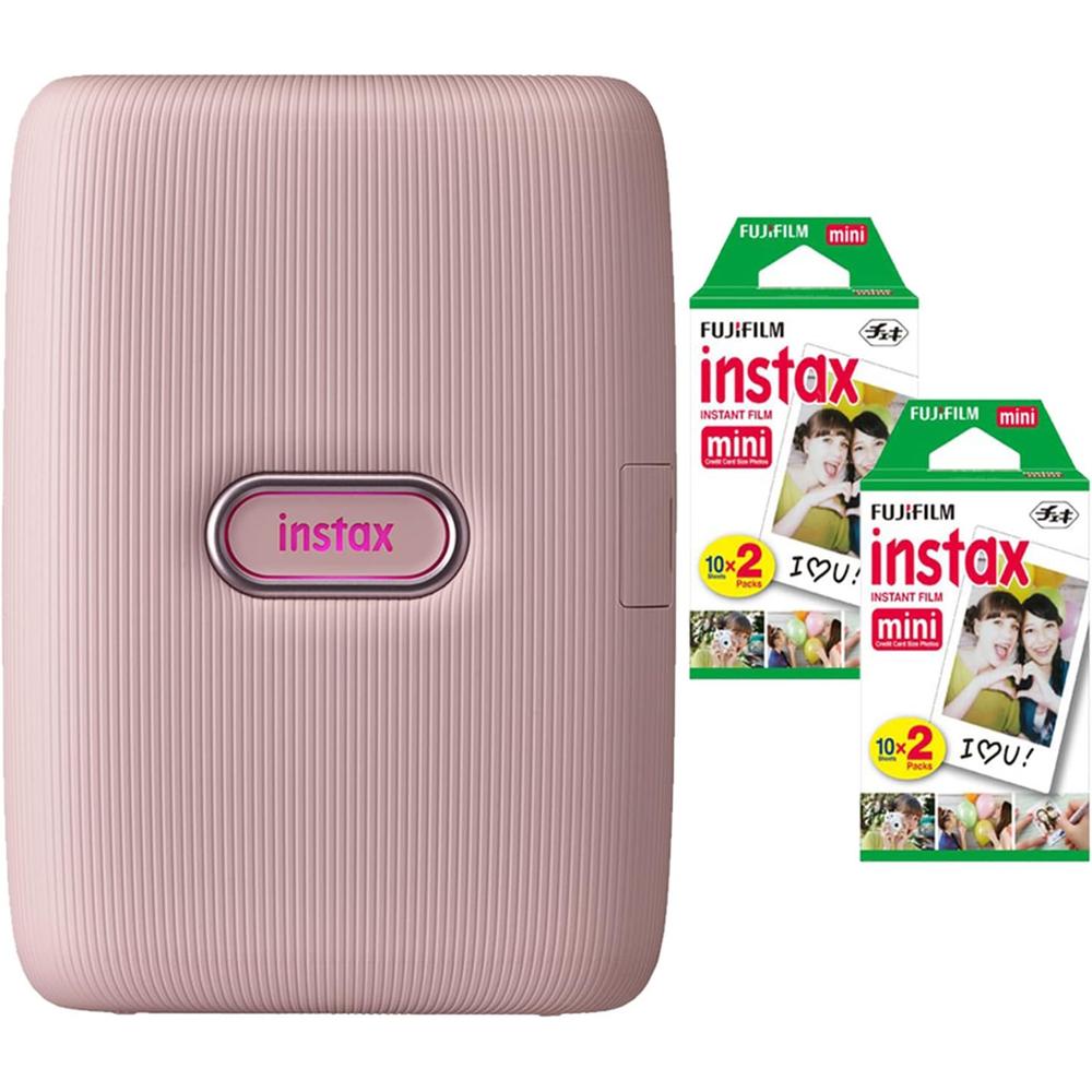 IMPRESORA FUJIFILM INSTAX MINI LINK 2 + PELÍCULA MINI 40HJ SET 2PZS | ROSA SUAVE