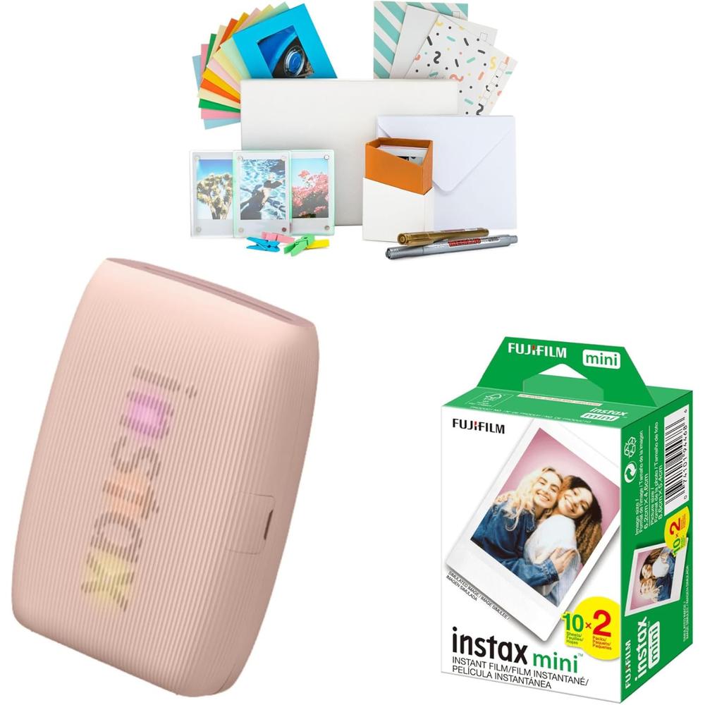 IMPRESORA FUJIFILM INSTAX MINI LINK 3 + PELÍCULA MINI 20HJ KIT FOTO SET 3PZS | ROSA