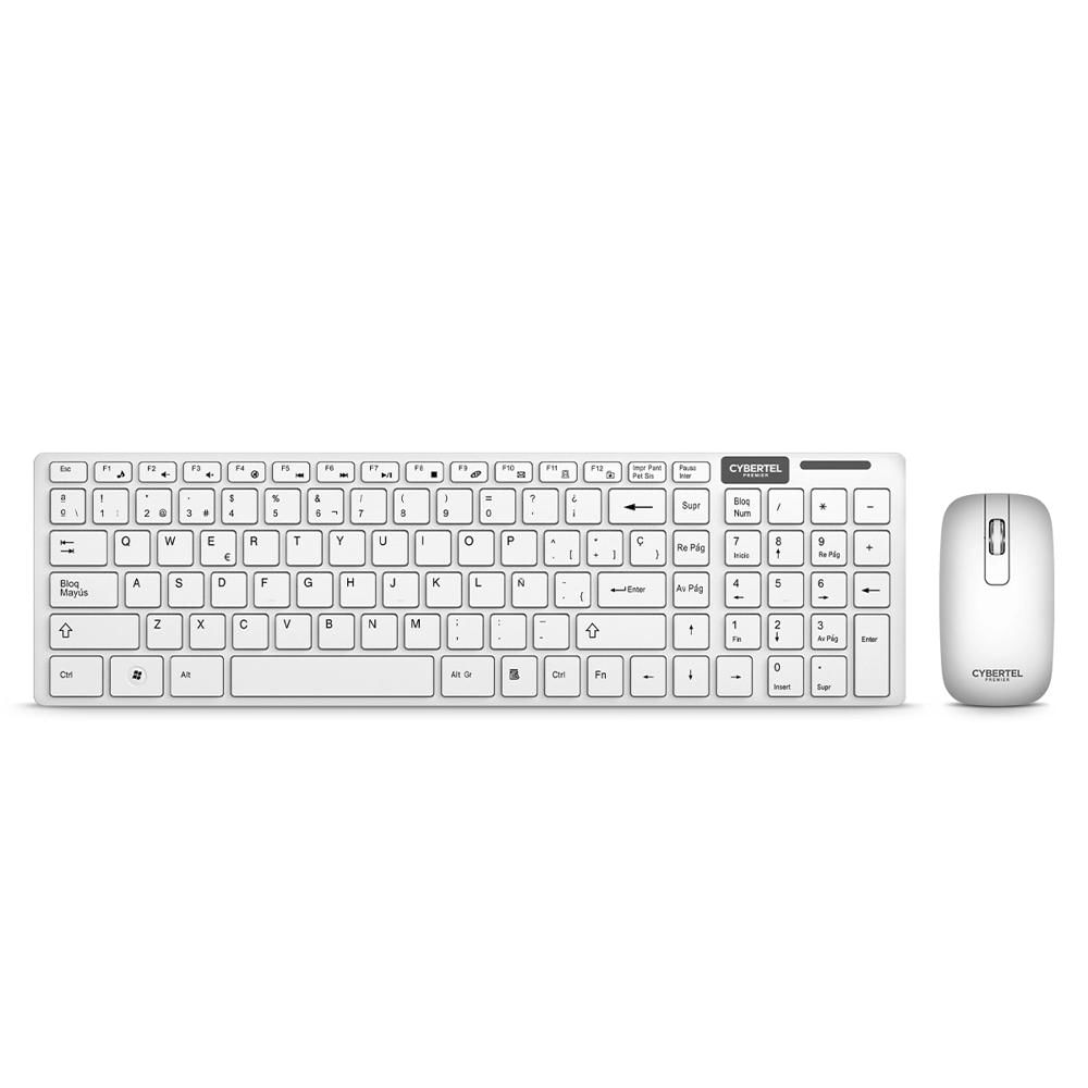 KIT TECLADO Y MOUSE CYBERTEL PREMIER BLANCO