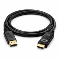 Cable DisplayPort a HDMI 4K 1.8 m para Monitor TV PC Gamer Laptop