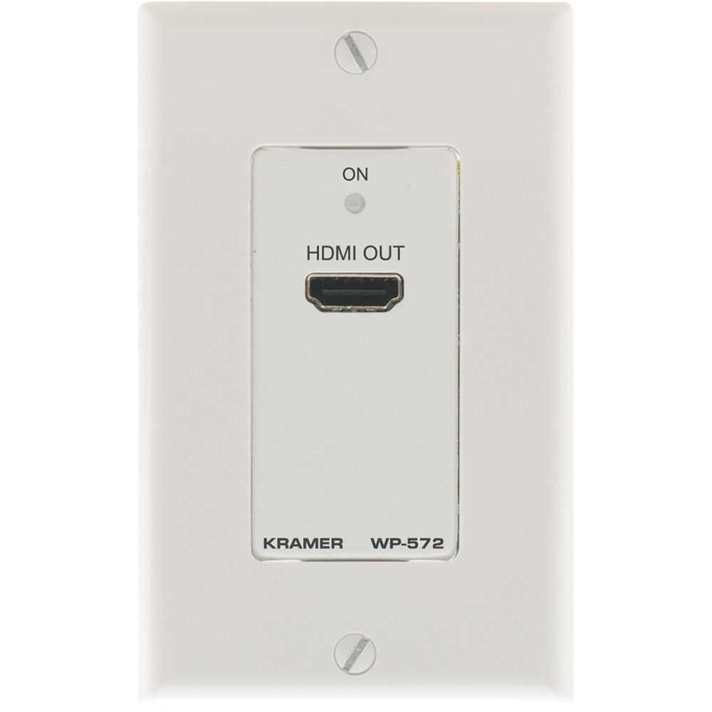 Kramer WP-572 Receptor HDMI sobre Par Trenzado 1-Gang Blanco, Transmite Video 1080p hasta