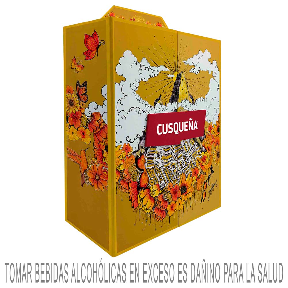 Cerveza CUSQUEÑA Dorada Retablo Lata 355ml Pack 6un