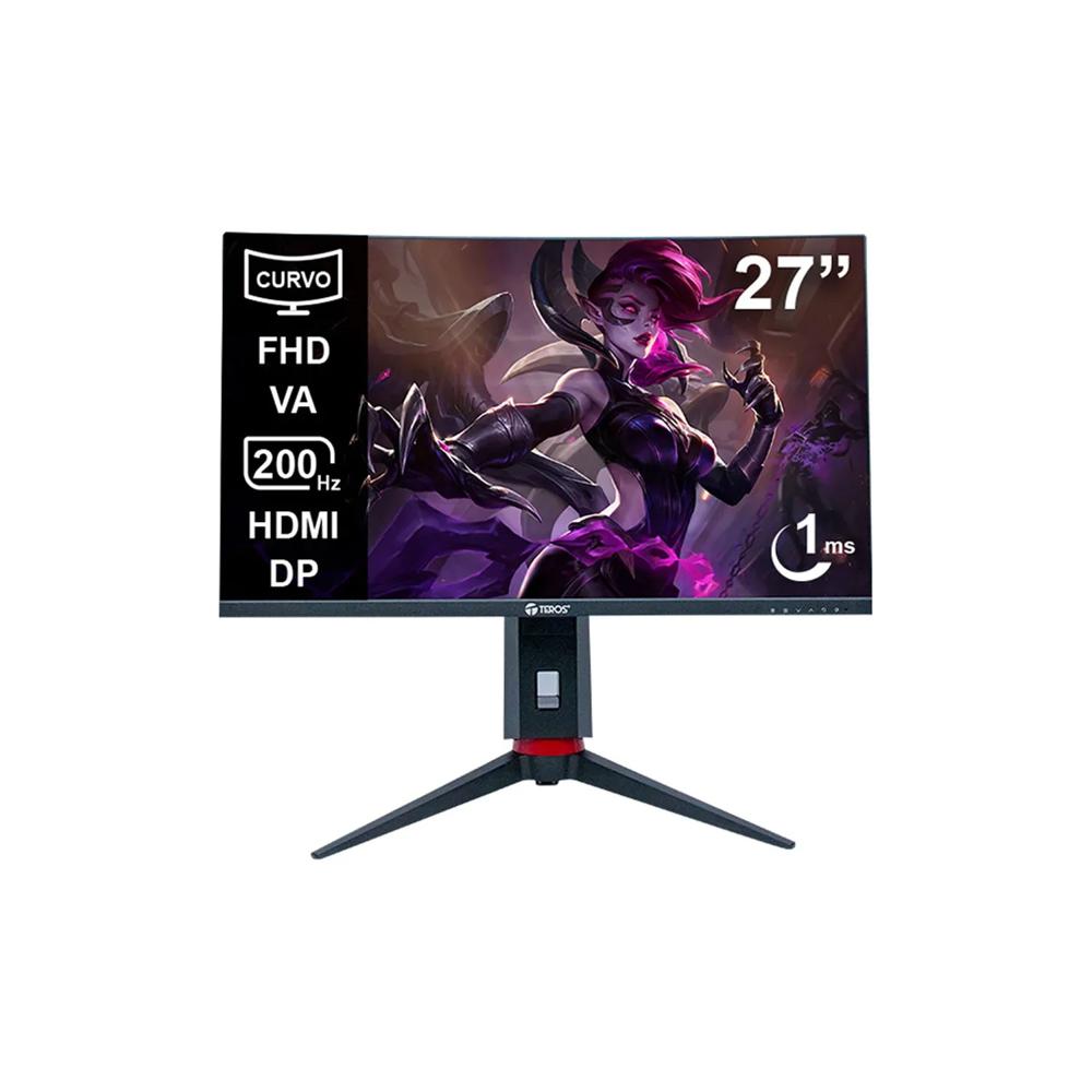 Monitor Curvo Teros TE-2788G 27"" FHD 1920x1080 R1500 2 HDMI + DisplayPort Negro